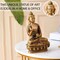 Buddha Statue 8 Inch Brass Buddha Idol Sculpture for Home Living Room Zen Decor - Perfect Gift for Spiritual Meditation Shrine